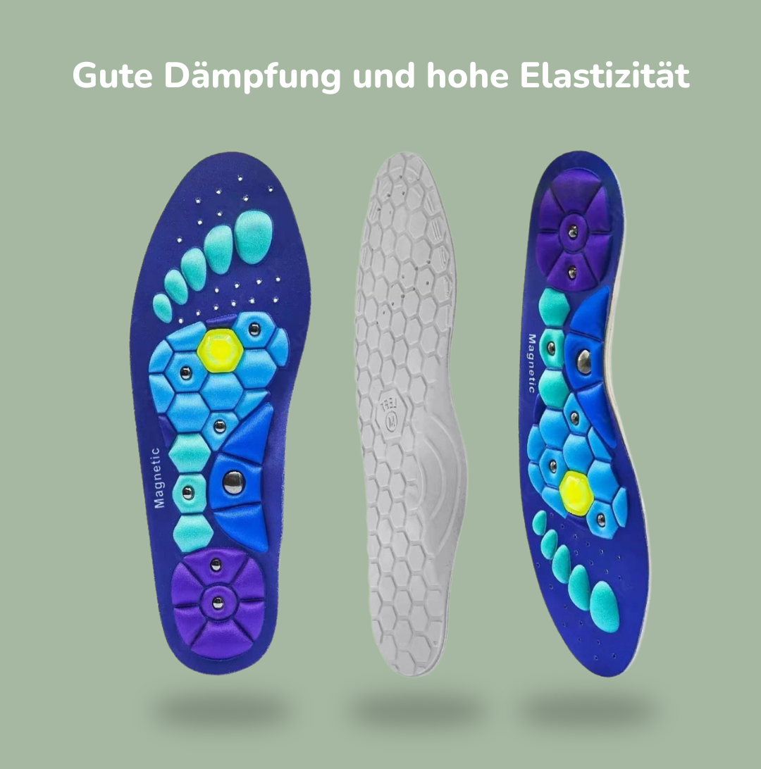 Magnetische Akupressur-Einlegesohlen für schmerzfreie Füße, Perfekt für Sportler, Ältere & Langsteher