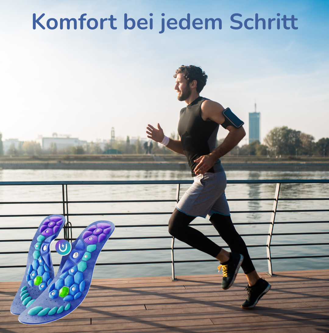 Magnetische Akupressur-Einlegesohlen für schmerzfreie Füße, Perfekt für Sportler, Ältere & Langsteher
