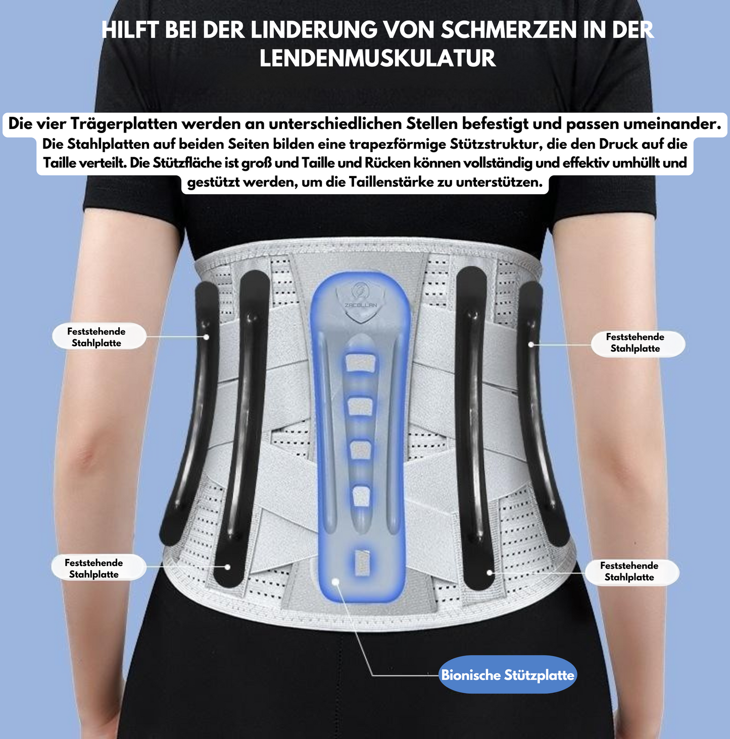 Rückenstütze für Sportaktivitäten – Ergonomische Lendenwirbelstütze