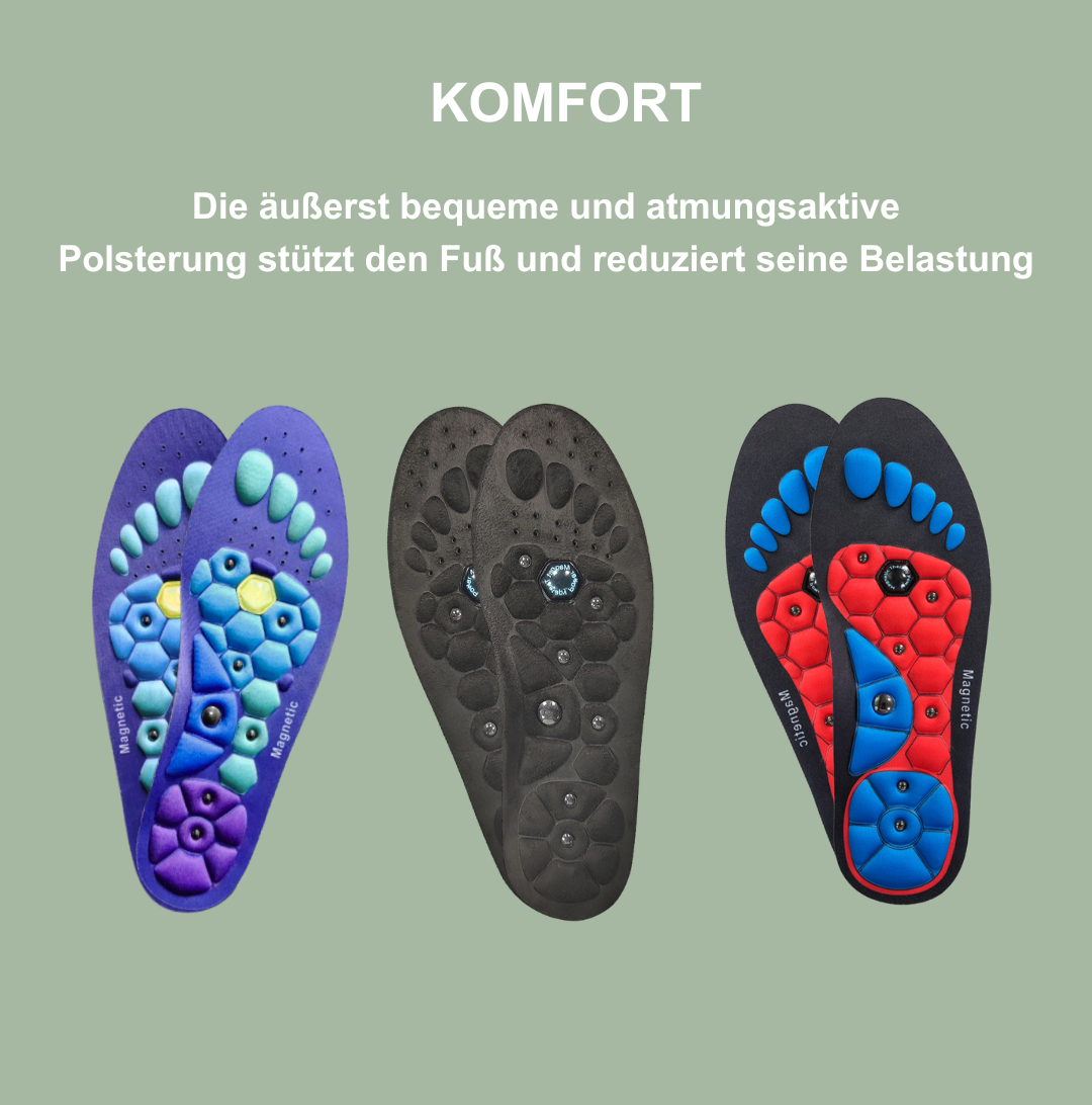 Magnetische Akupressur-Einlegesohlen für schmerzfreie Füße, Perfekt für Sportler, Ältere & Langsteher