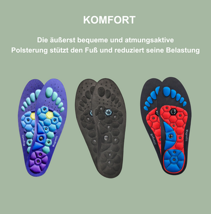 Magnetische Akupressur-Einlegesohlen für schmerzfreie Füße, Perfekt für Sportler, Ältere & Langsteher