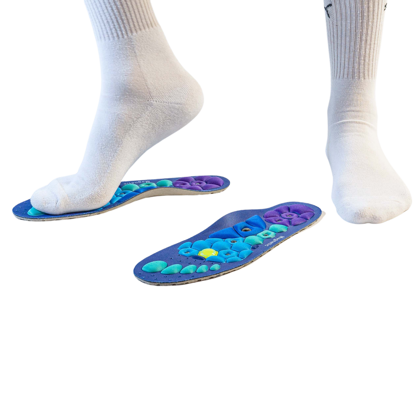 Magnetische Akupressur-Einlegesohlen für schmerzfreie Füße, Perfekt für Sportler, Ältere & Langsteher