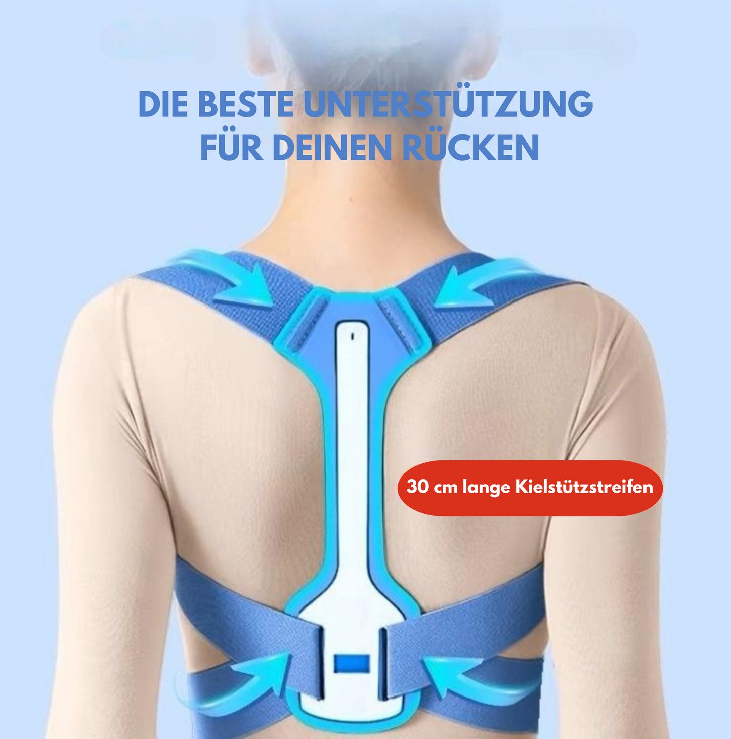 Unsichtbarer Haltungskorrektor – Ergonomische Rückenstütze atmungsaktiv
